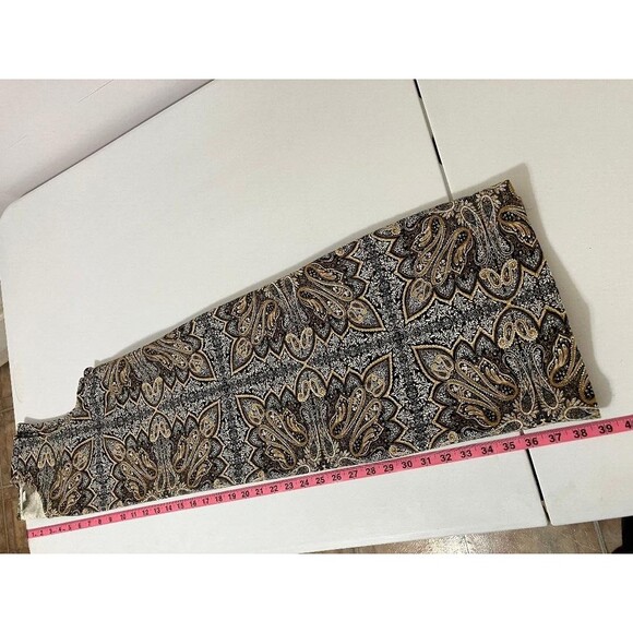 J. Jill Women’s Medium Brown Sleeveless Midi Shift Dress Scoop Neck Patterned - Picture 6 of 6